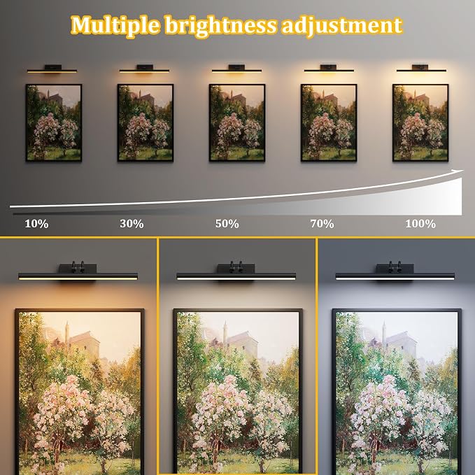 Battery Operated Wall Light, 13.8'', Set of 2, Black, Remote Control | 4000mAh Cordless, Wall Light, Magnetic for Easy to Charge,Timers, Display for Gallery Living Room Bedroom