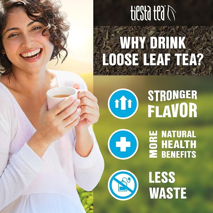 Tiesta Tea - Grape Escape, Loose Leaf, Juicy Grape Herbal, Non-Caffeinated Fruit Tea, Make Hot or Iced Up to 200 Cups, 16 oz Resealable Bulk Pouch