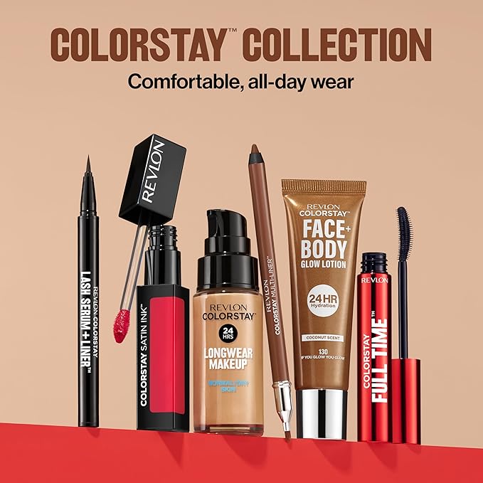 Revlon ColorStay Face & Body Glow Lotion, Hydrating Glow Moisturizer, 24HR Hydration, Illuminating Luminizing Shimmer, 140 In My Bronze Era