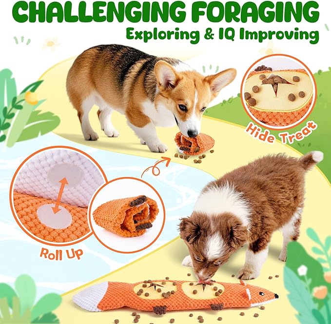 XIUGOAL Dog Toys for Chewers, 2 Pack No Stuffing Dog Toys for Boredom and Teething, Squeaky Chew Toy for Small, Medium Breed to Keep Them Busy