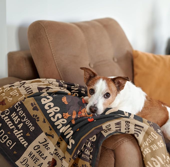 Dachshund Gifts for Women, Wiener Dog Gifts Blanket 50"x60" | Dachshund Decor/Blanket/Accessories/Stuff, Weenie Dog Gifts, Weiner Dog Stuff/Blanket/Merch for Dachshund Lovers, Doxie Gifts