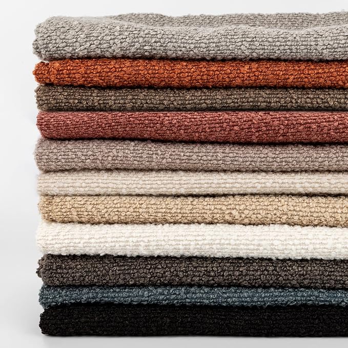 JoraLion 14x36 inch Boucle Lumbar Pillow Cover, Coral Woven Texture Neutral Long Pillow Cover Breathable Cushion Case for Couch Sofa Bed Living Room Home Decor (Cover Only)