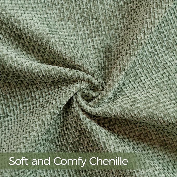 a moment Moss Green Chenille Throw Pillow Covers 12x20 Inch Pack of 2 Modern Decorative Throw Pillow Covers Farmhouse Cross Covers Home Decor for Sofa Bedroom Living Room