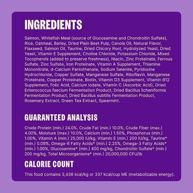 Wellness Complete Health Sensitive Skin and Stomach Dry Dog Food, Wholesome Grain Kibble, Natural, Chicken Free, Salmon and Rice Recipe, 24 lb Bag