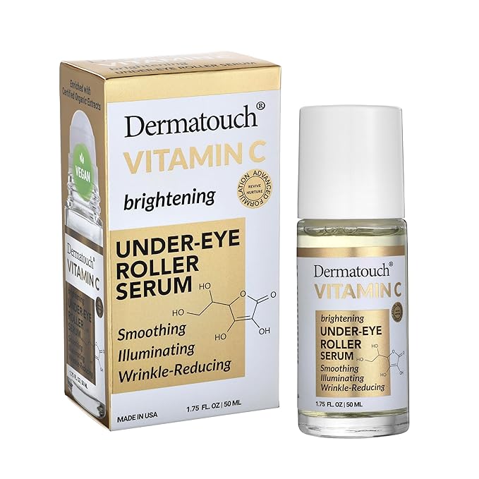 Dermatouch Vitamin C Brightening Under-Eye Roller, 1.6 oz - Made in USA
