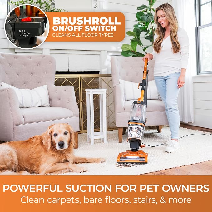 Kenmore Featherlite Lift-Up Bagless Upright Vacuum | 2-Motor Power Suction, Lightweight Carpet Cleaner with HEPA Filter, 2 Cleaning Tools for Pet Hair, Hard Floor - DU4080