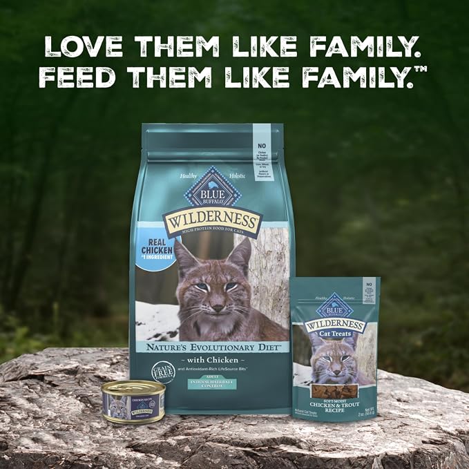 Blue Buffalo Wilderness Chicken Indoor Hairball Control Dry Cat Food, 11 lb | Real Chicken #1 Ingredient, High Protein & Grain-Free Recipe, Promotes Healthy Digestion