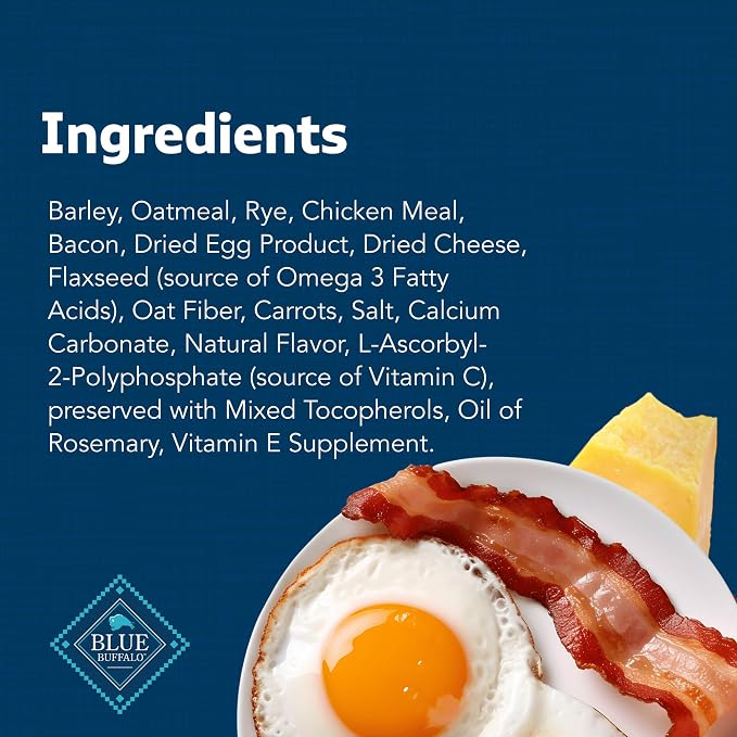 Blue Buffalo Health Bars Bacon Egg & Cheese Mini Dog Biscuits, 2 lb | Smaller Bite, Same Crunch, Oven-Baked, No Chicken By-Product, Corn, Wheat, or Soy