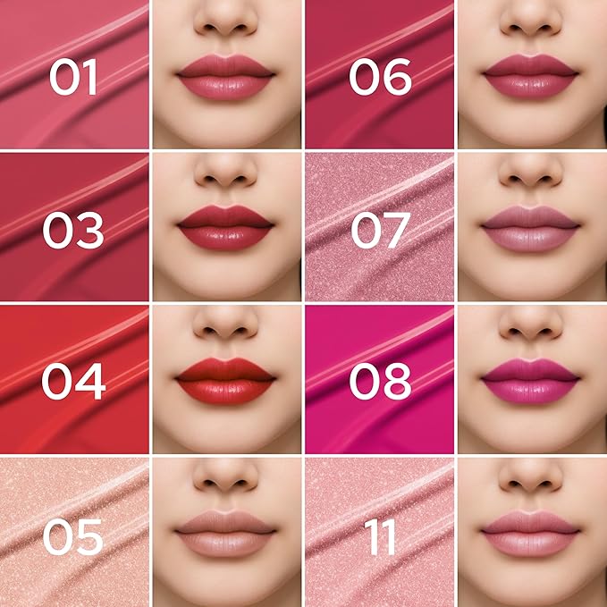 Dermacol NEW 16-Hour Lip Colour, Highly Pigmented Glossy Lip Stain, Two-Phase Lip Plumper Gloss, Kissproof Lip Makeup Products with Matte and Glitter Finish, n.4