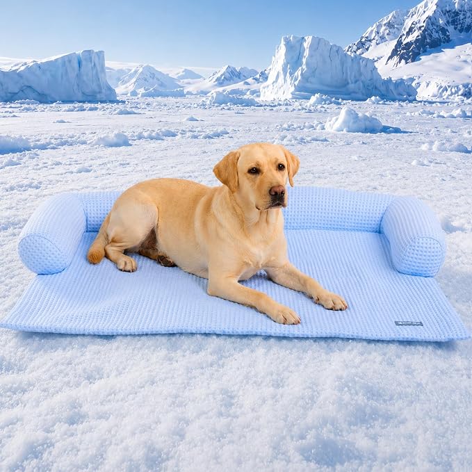 Spark Paws Cooling Couch Cover Dog Bed, Furniture Protector Mat | Non-Toxic Washable Pet Cooling Pad for Large, Medium and Small Dogs