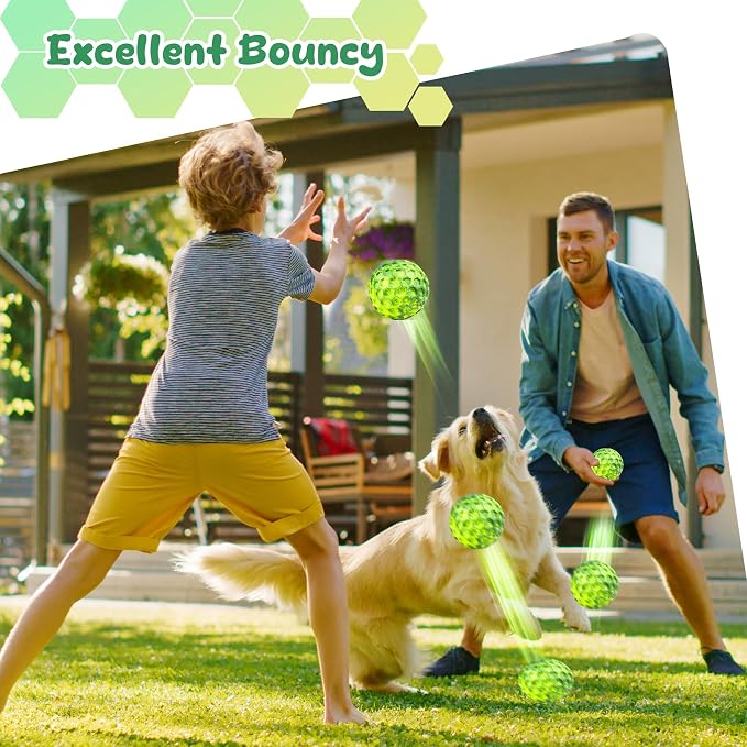 Tough Dog Chew Toys for Aggressive Chewers, Indestructible Dog Balls for Aggressive Chewers, Squeaky Balls for Dogs, Squeaky Toys for Large Dogs, Funny Heavy Duty Ball