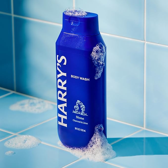 Harry's Men's Body Wash - Stone - 18 fl oz - Shower Gel for Men - No Parabens, Sulfates, or Dyes, (Pack of 6)