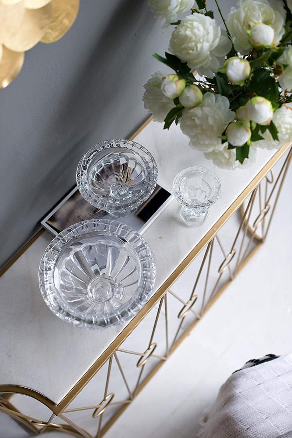 8" x 6" Clear Glass Bowl Flower Vase Planter Rustic Classic Home Décor Table Top Centerpiece Display Container Wedding Party Event Catering Gift