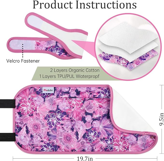 Reusable Castor Oil Pack Wrap for Liver Detox, Castor Oil Wrap for Stomach Less Mess, Elastic Strap Machine Washable Anti Oil Leak 2pcs