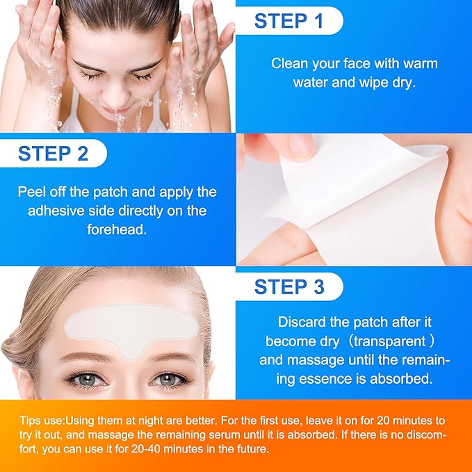 Forehead Wrinkle Patches & Smile Line Patches Overnight, jelly wrinkles patches with Collagen, Smoothing before dates or makeup, Gentle Facial Wrinkles for Day or Overnight, Skin Gifts for Women & Men