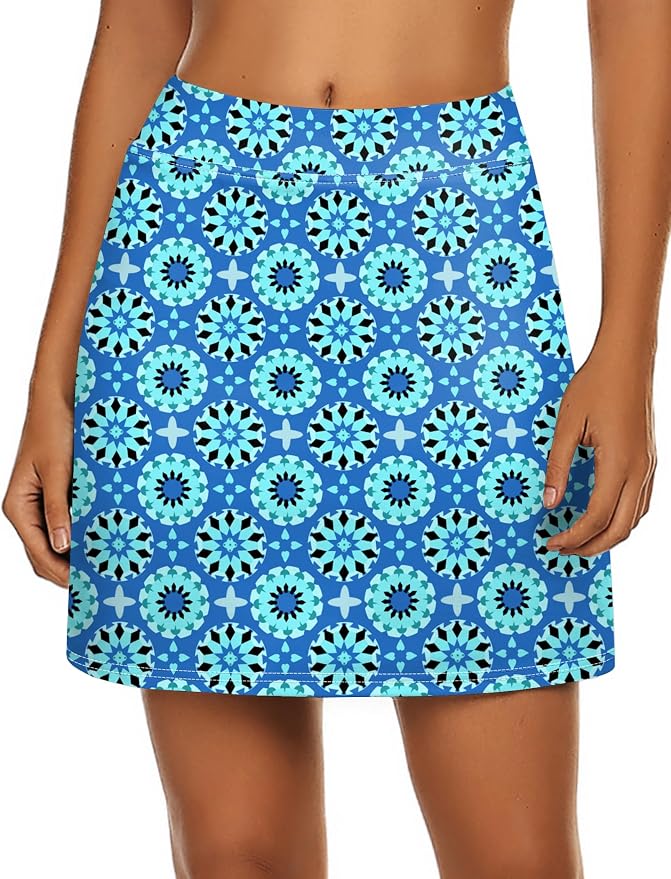 Ekouaer Women's Active Performance Skort Lightweight Skirt for Golf Tennis | Built-in Shorts, A Line, High Waisted, Tummy Control, Pickleball, Running, Workout, Sports, Skorts for Woman