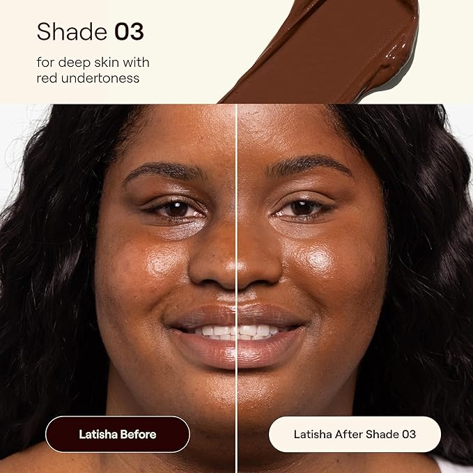 Live Tinted HUESTICK Complexion Stick - Medium-to-Full Buildable Coverage - Soft Matte Finish - Multitasking Makeup Stick - Lightweight, Creamy Formula - Shade 03