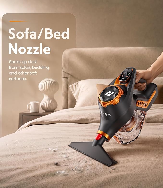 Cordless Vacuum Cleaner, 55Kpa Vacuum Cleaners for Home, Max 80mins Runtime Stick Vacuum with LED Display&1.5L Dust Cup, Rechargeable Lightweight Handheld Vacuum for Carpet/Hardwood Floor/Pet Hair/Car