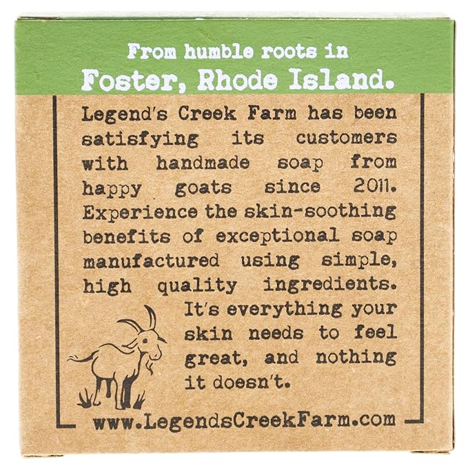 Legend's Creek Farm Goat Milk Soap - Cleansing Moisturizing Bar for Hands and Body - 5 Oz Creamy Lather, Nourishing, Gentle Natural Soap for Sensitive Skin (Pear Cider, Pack of 1)
