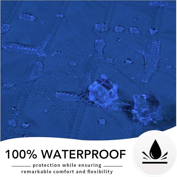 Easy-Going Waterproof Dog Bed Cover, Non-Slip Pet Blanket, 120x82in | Classic Blue, Leakproof Couch Cover, Machine Washable Furniture Mattress Protector, Soft Sofa Mat For Dogs, Pet Friendly