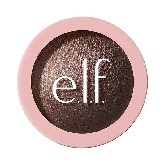 e.l.f. Halo Glow Silky Powder Highlighter, Long-Lasting Luminous Face Finish, Cake-Resistant With Micro-Shimmer, Vegan & Cruelty-Free, Bronzed Baddie
