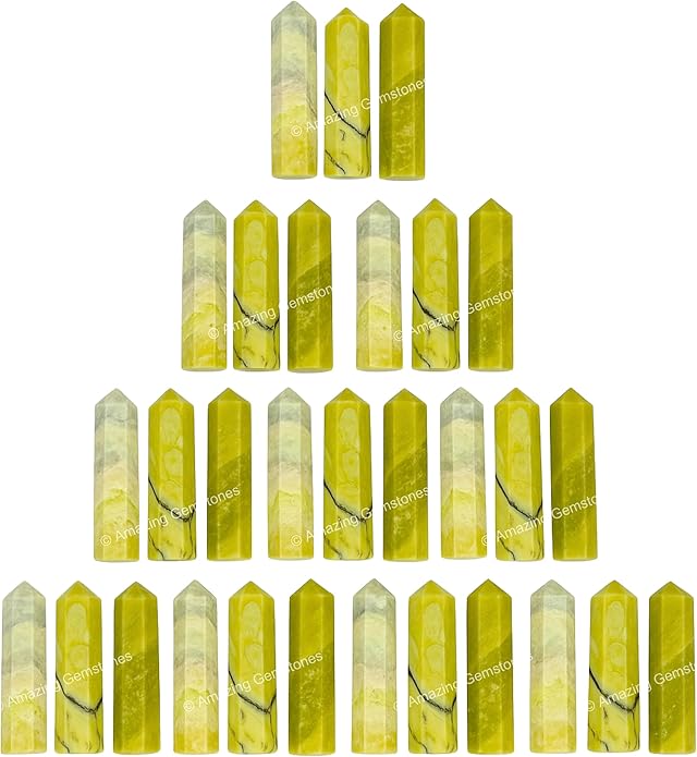 Amazing Gemstone Crystal Points Bulk Healing Crystals & Stones - Premium Single Terminated Healing Wand Point Bulk Crystals for Crafts, Crystal Grid, DIY Work