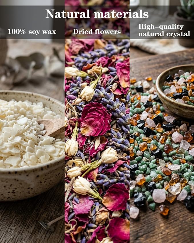 Trust the Universe Candle - Anxiety Relief, Self Care Gift, Meditation, Spiritual Gift, Crystal Candle, Opium Scent (8oz)