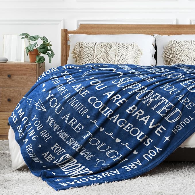 Blanket Gifts for Women or Men - Get Well Blanket | Inspirational Gifts, Feel Better After Surgery Gift, Thinking of You Present for Dad Brother Son Friend, 80'' x 60''