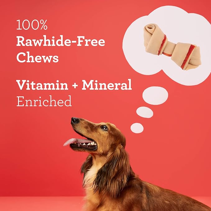 DreamBone Mini Bone Rawhide-Free Dog Treats With Real Protein, 50 Count | Daily Chew, Digests Safely and Completely, Made With Real Chicken and Veggies, For Adult Dogs