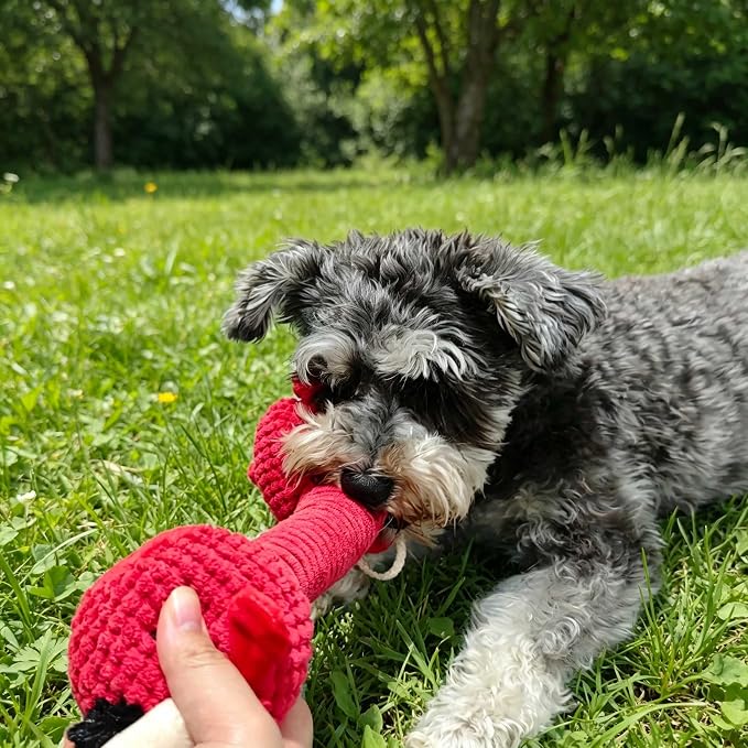 Squeaky Plush Dog Toys, Cute Animal Pet Toy for Small Dogs, Steer