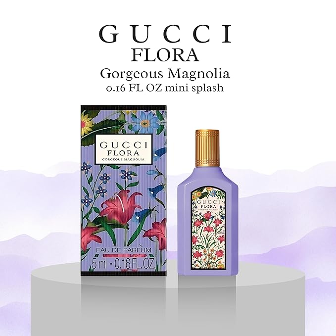 Gucci Flora Gorgeous Magnolia Perfume for Women EDP Mini Splash 0.16 Fl Oz