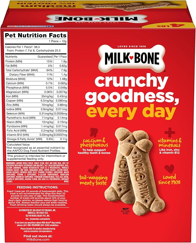 Milk-Bone Original Biscuits Medium Dog Treats, 4 Lb.