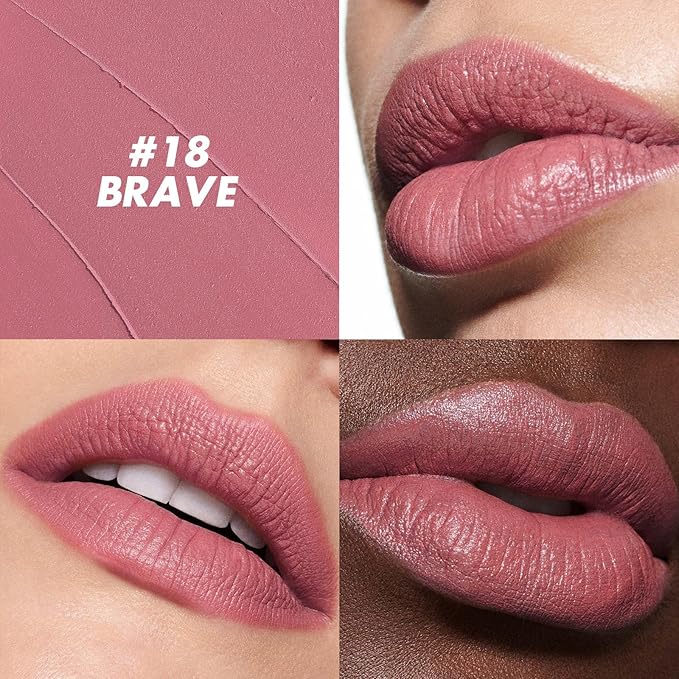 FOCALLURE Ultra Chic Lipstick,Rich Vitamin E Lip Crayon,Lightweight Color without Drying or Fading,Long Lasting Waterproof Lips Makeup,BRAVE