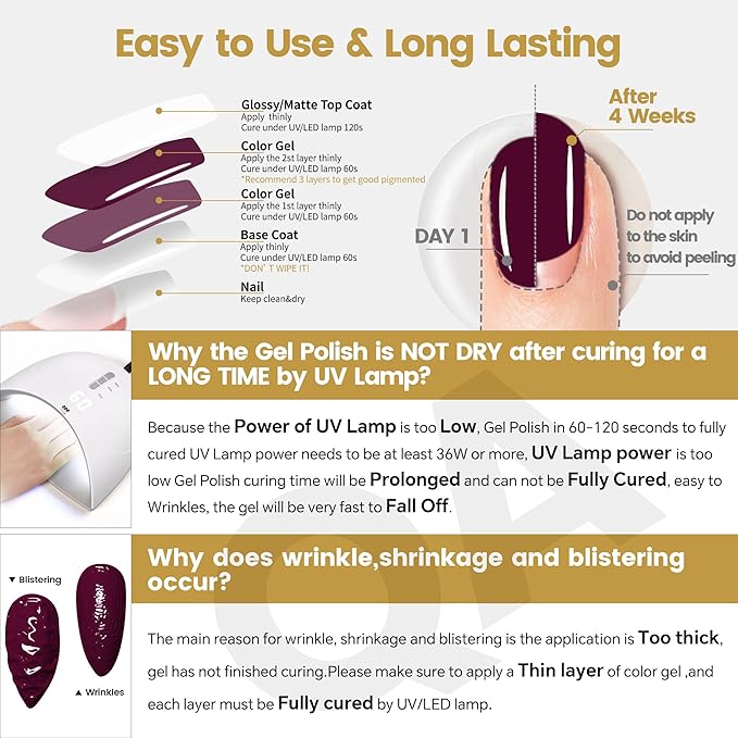 YTD Likomey Plum Gel Nail Polish,15ml Wine Purple Salon Home DIY Manicure and Pedicure Eggplant Fall Winter UV Color Varnish,CS479
