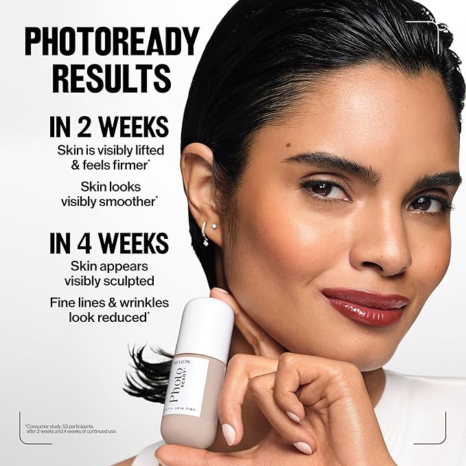 Revlon PhotoReady Lift & Fill Skin Tint, Dewy Foundation with Sheer Buildable Coverage, Lightweight & Hydrating, 140, 1 fl oz