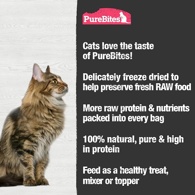 PureBites Shrimp Freeze Dried Cat Treats, 1 Ingredient, Made in USA, 0.8oz (Pack of 2)