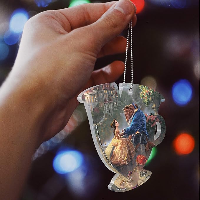 Disney - Beauty and the Beast - Thomas Kinkade - Chip Teacup Shaped Hanging Acrylic Print Accessory ACPTEACUP279
