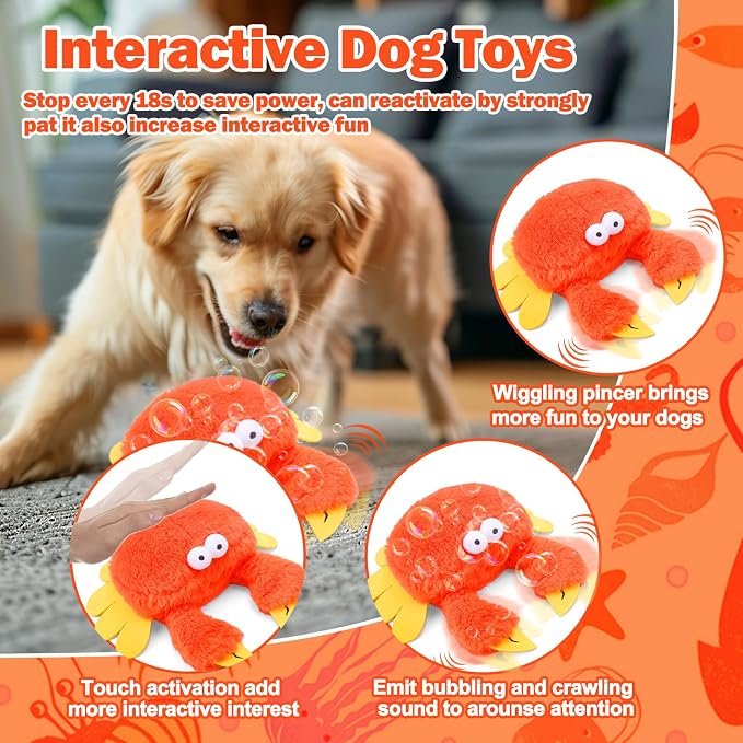 Mity rain Interactive Dog Toys Crab