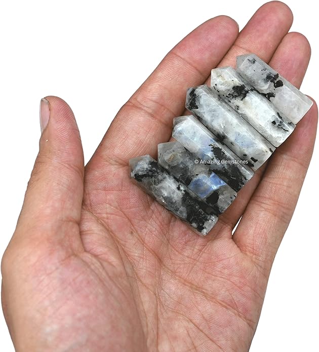 Amazing Gemstone Crystal Points Bulk Healing Crystals & Stones - Premium Single Terminated Healing Wand Point Bulk Crystals for Crafts, Crystal Grid, DIY Work