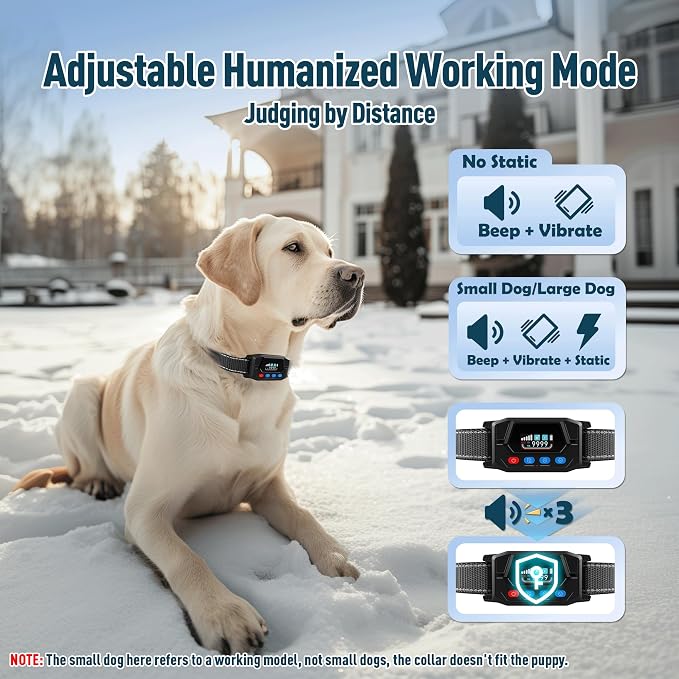 Wireless GPS Dog Fence System – Electric Boundary for Large Dogs, 3 Alert Modes, Adjustable Range 9999 Yards, IPX7 Waterproof Rechargeable GPS Dog Collar for Outdoor Training