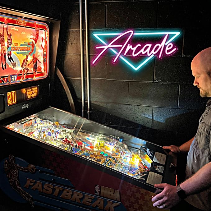 Kavaas Arcade Neon Sign, LED Arcade Signs for Arcade Room Decor | Retro Neon Sign for Boys Bedroom, Gaming Wall decor - Best Arcade Gifts for Teenage Boys, Christmas
