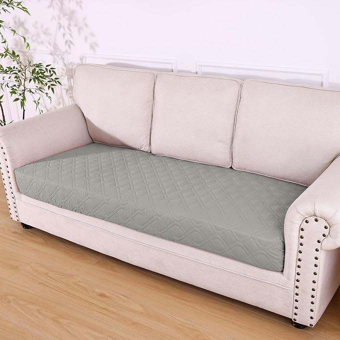 Waterproof Dog Bed Blanket - Soft Pet Blanket & Sofa Cover for Dogs | Reversible Washable Furniture Protector, Couch Covers for Pets (40x80 Inch, Grey/Beige)