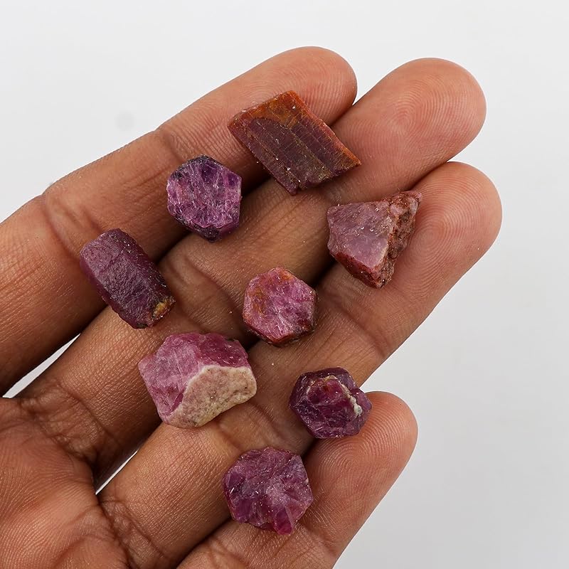 50 carats Raw Ruby Rough Gemstone, Natural Crystals, Healing Stones, Wholesale Bulk Lot, Jewelry Making Stones Supply, Stone, 10 to 15mm, 4 to 5pcs