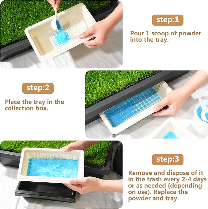 LUVCOSY 10 Disposable Potty Trays for PetSafe Portable Dog Potty, Sponge-Absorbent, Cornstarch-Based, Perfect for Urine Collection & Disposal (Pet Loo Not Included)