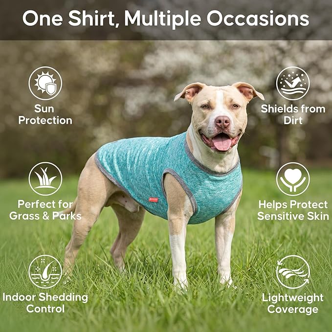 KYEESE 2Pack Dog Shirt for Small Dogs Sun Protection Tank Top for Summer | Reflective for Safety, Lightweight & Breathable, Shedding Control, Skin-Friendly for Sensitive Dogs, Easy On/Off, Quick Dry