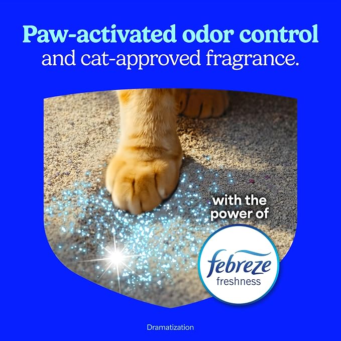 Fresh Step Heavy Duty Odor Block Advanced Multi Cat Clumping Litter with Febreze, 52.5 lb (Package May Vary),(17.5lb Pack x 3)