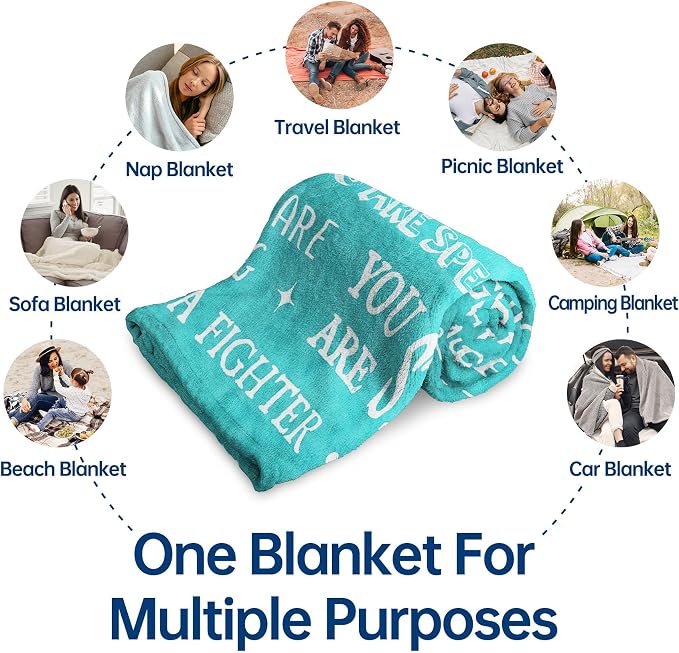 Gifts for Women or Men- Get Well Soon Blanket | Feel Better After Surgery Present for Sick Women, Thinking of You Gift, Inspirational Sympathy Gifts for Friend, 80'' x 60''