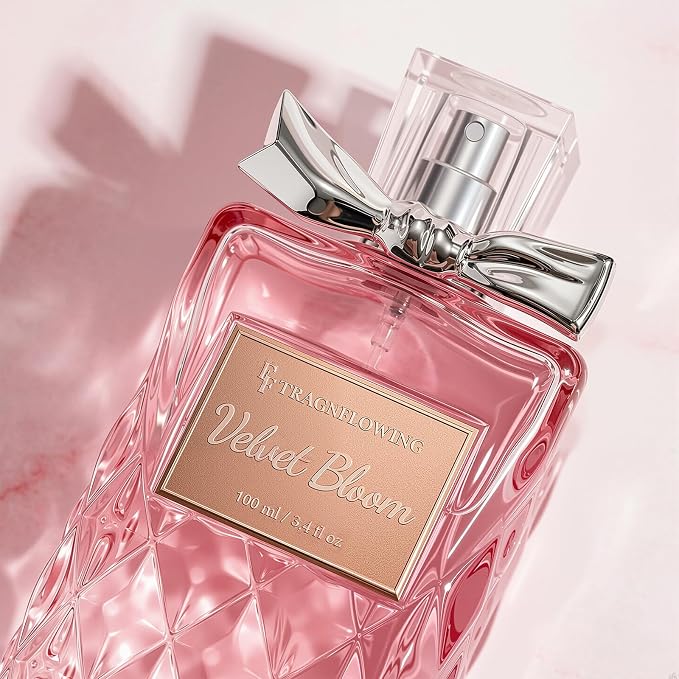 Perfume for Women, Alcohol-Free Long Lasting Floral Fragrance, Light & Soft Scent with Rose, Jasmine & Peony, Peach, Patchouli & Musk Base, 100ml / 3.4 fl oz, Gift for Women & Moms (Velvet Bloom)