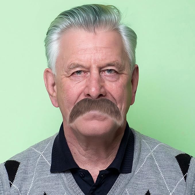Self Adhesive Fake Mustache False Facial Hair Stick On Cosplay Mustache Halloween Party