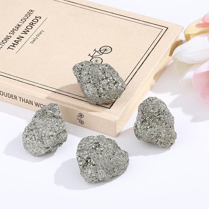 ZHIYUXI Pyrite Crystal Healing Crystals Pyrite Stone Raw Natural Rocks Crystals and Stones Reiki Meditation Luck Success 1.57-1.97"